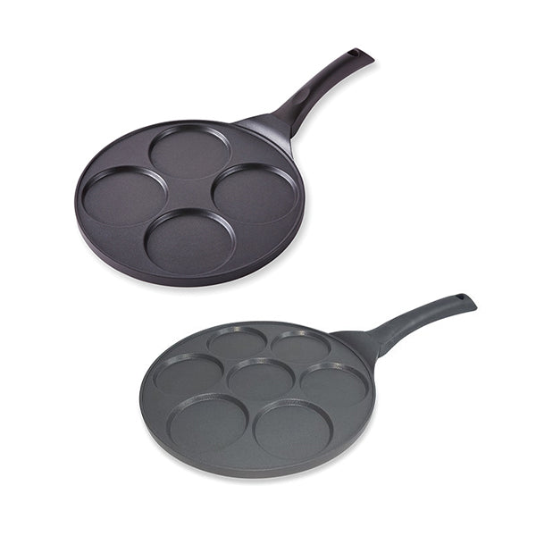 Lot de 2 poêles 7 mini blinis et 4 pancakes antiadhérentes à induction Mathon - Mathon - 1