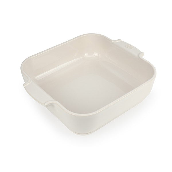 Plat à four céramique Appolia carré écru 28 cm Peugeot - Mathon - 1