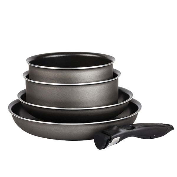 Set 2 poêles et 2 casseroles anti-adhésives Délice et manche amovible Mathon - Mathon - 1