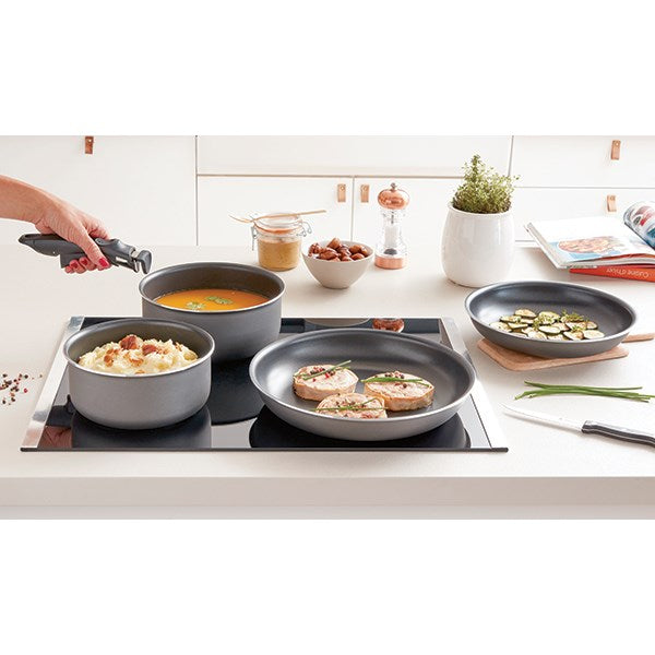 Set 2 poêles et 2 casseroles anti-adhésives Délice et manche amovible Mathon - Mathon - 6