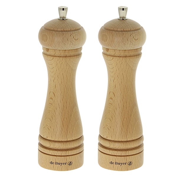 Set moulins à poivre et à sel JAVA naturel 18 cm De Buyer - Mathon