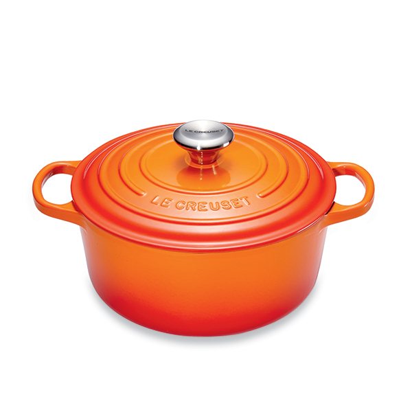 Cocotte fonte rond  24 cm volcanique Le Creuset - Mathon - 1