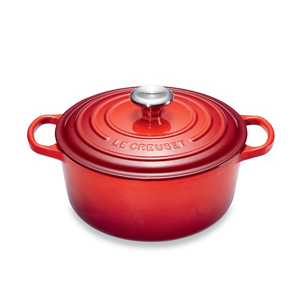 Cocotte fonte rond 26 cm cerise Le Creuset - Mathon - 1
