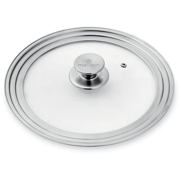 Couvercle en verre et inox multidiamètre 28, 30 et 32 cm  Mathon - Mathon - 1