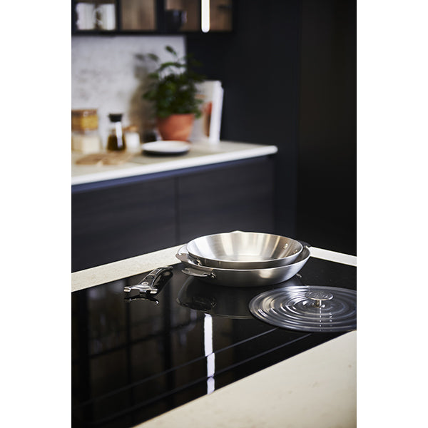 Lot 3 poêles tout inox Alchimy Loqy 20, 24 et 28 cm et manche amovible De Buyer - Mathon - 3