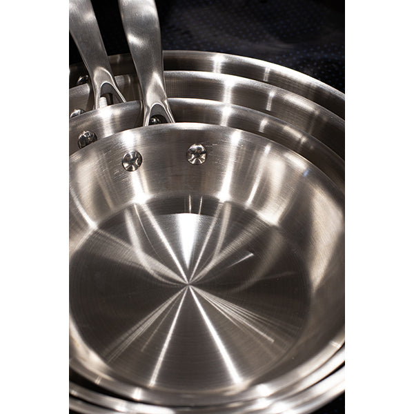 Lot 3 poêles tout inox Triply 20, 24 et 28 cm  Menastyl - Mathon - 2
