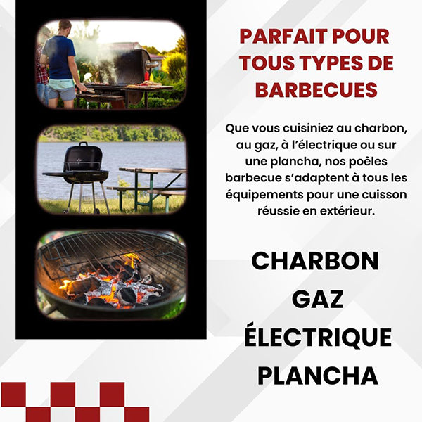 Poêle à barbecue en inox Kitchenpro - Mathon - 3