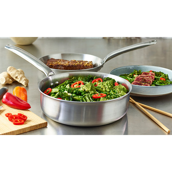 Sauteuse bord droit tout inox Alchimy 24 cm De Buyer - Mathon - 4
