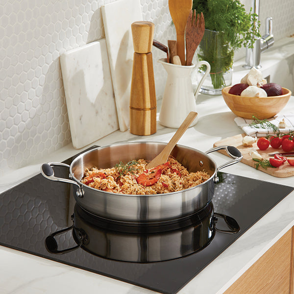Lot sauteuse 2 anses tout inox Excell