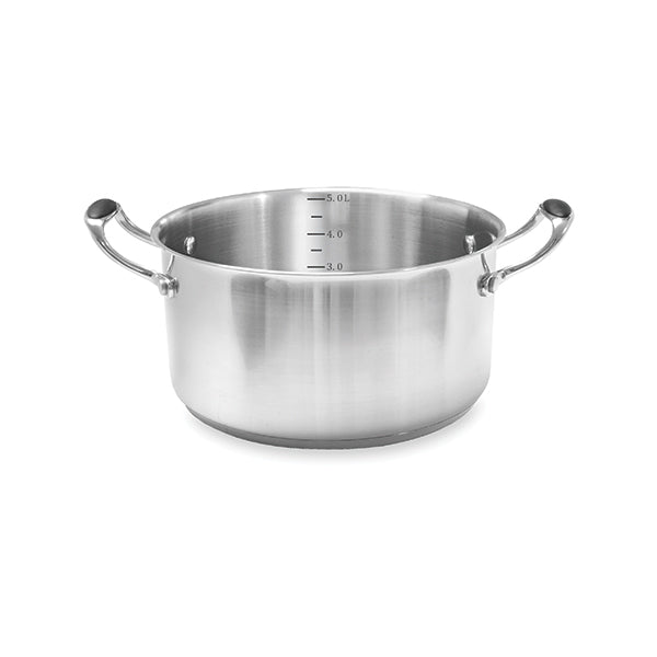 Lot faitout inox Excell’Inox 24 cm et couvercle en verre Mathon - Mathon - 3