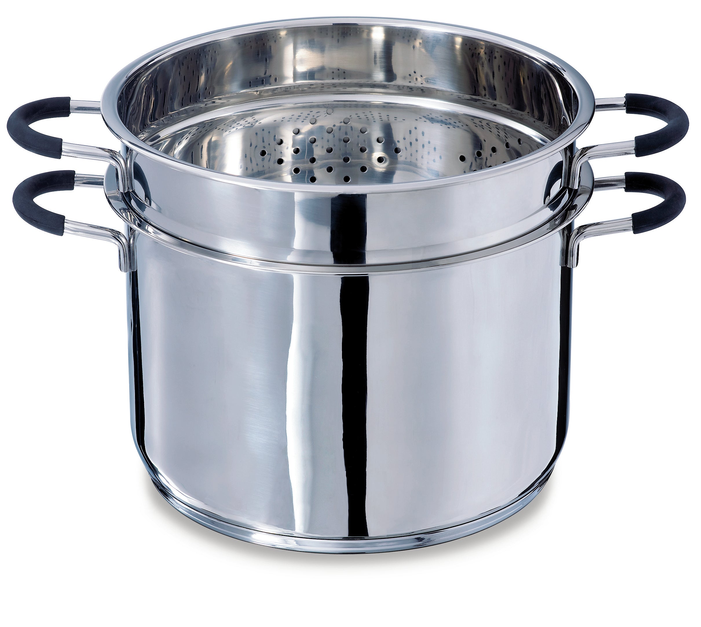Lot marmite haute inox Rapid Cook avec couvercle et élément vapeur 26 cm 8,5 L Mathon - Mathon - 3
