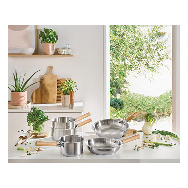 Casserole inox manche bois Natural’Inox 16 cm Mathon - Mathon - 2