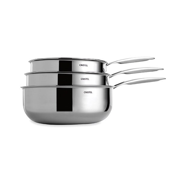 Lot 3 casseroles inox Castel