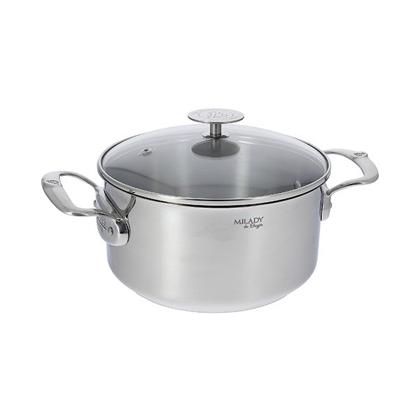 Faitout inox Milady avec couvercle en verre 20 cm 3 L De Buyer - Mathon - 1