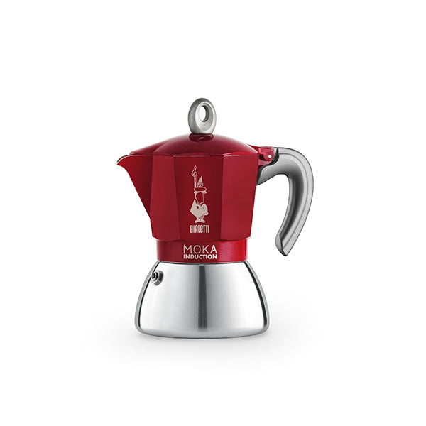 Cafetière italienne moka plaque induction rouge 6 tasses Bialetti - Mathon - 1