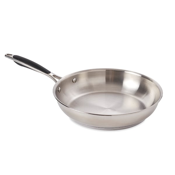 Lot de 2 poêles tout inox 24 et 28 cm Excell