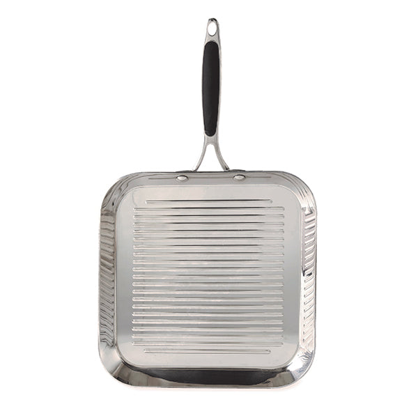 Lot grill carré 26 cm et poêle 24 cm tout inox Excell’Inox Mathon - Mathon - 6