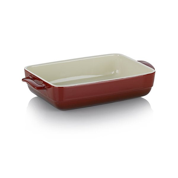 Plat à four rectangulaire en céramique 32 cm rouge Kela - Mathon