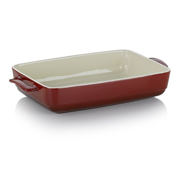Grand plat à four en céramique 37,5 cm rouge Kela - Mathon