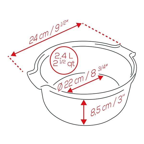 Moule à soufflé céramique Appolia rouge 22 cm Peugeot - Mathon - 2
