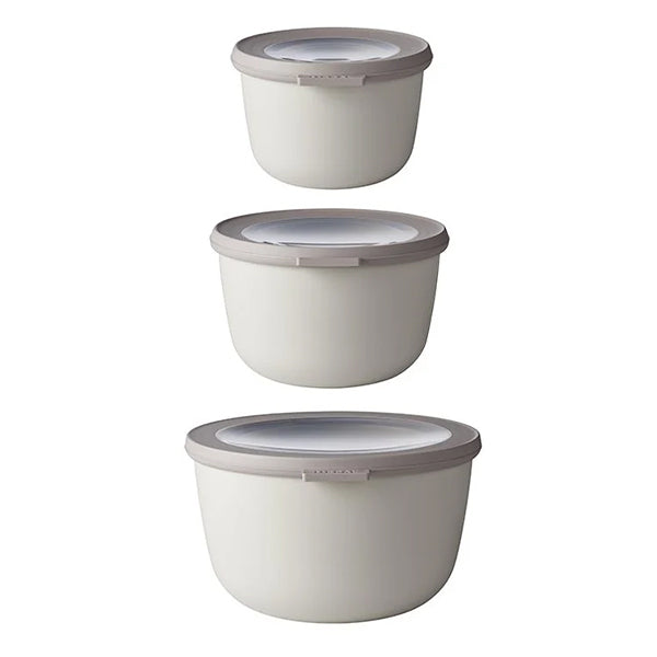 Set de 3 bols hauts Cirqula Nordic White 500ml, 1000ml et 2000ml Mepal - Mathon