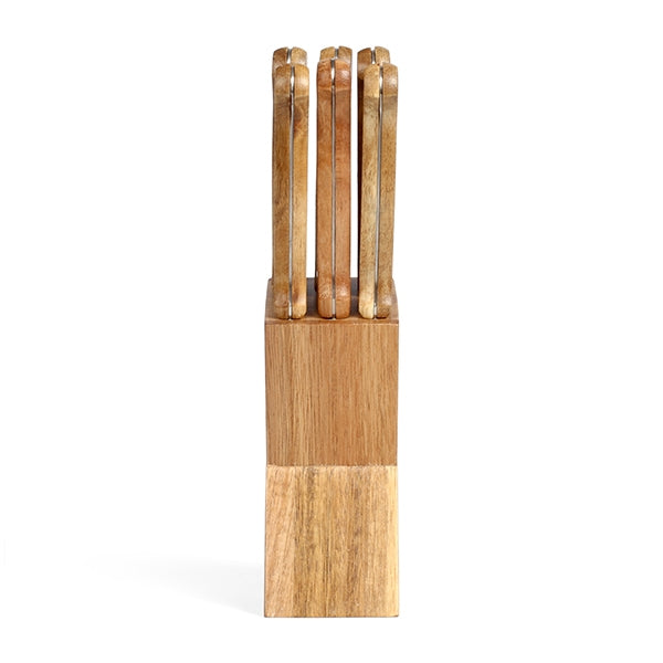 Bloc de 6 couteaux à steak en bois Livoo - Mathon - 2