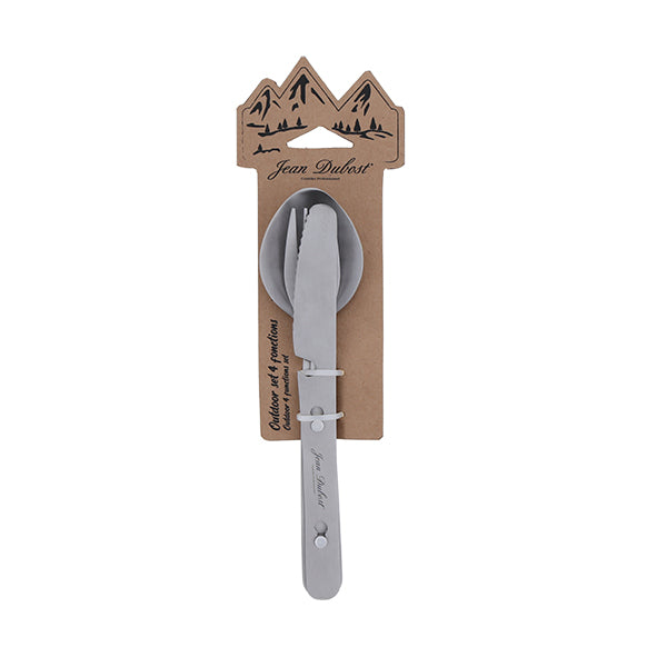 Set de 3 couverts emboitables Outdoor 4 fonctions acier inox Jean Dubost - Mathon - 2