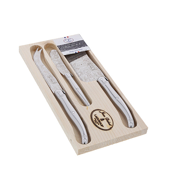 Coffret 3 pièces à fromage Laguiole tout inox Damas Jean Dubost - Mathon - 1