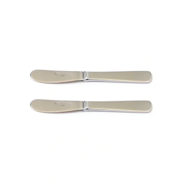 Lot de deux tartineurs monobloc en inox Roger Orfèvre - Mathon
