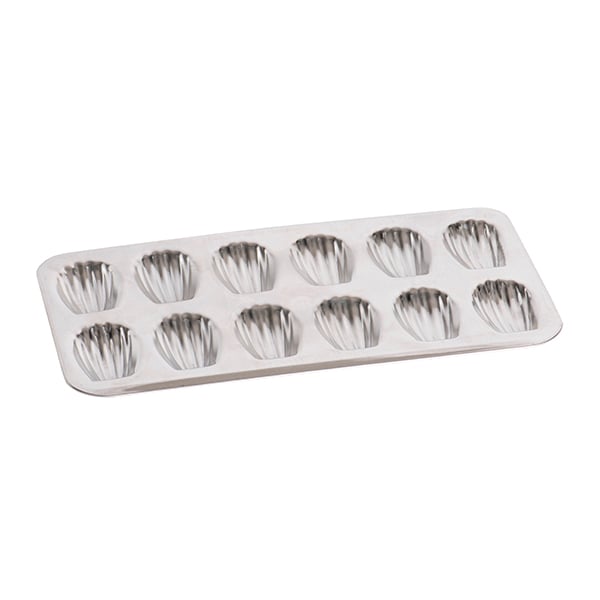 Plaque de 12 madeleines en fer blanc Gobel - Mathon - 1