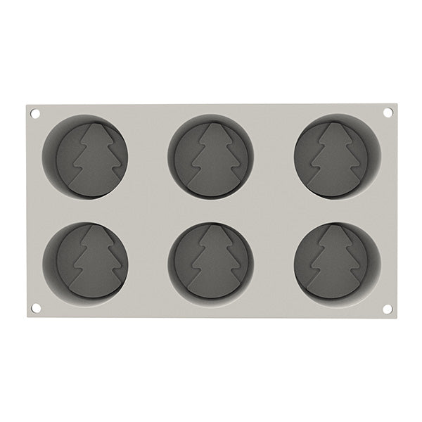Set de 6 moules silicone Mini Hiver Sapin  Silikomart - Mathon - 3
