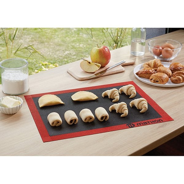 Lot tapis de cuisson et tapis de cuisson perforé silicone et fibre de verre 40 cm Mathon - Mathon - 3