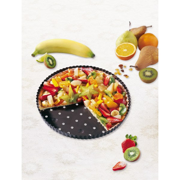 Tourtière perforée acier revêtu antiadhérent 30 cm Mathon - Mathon - 5