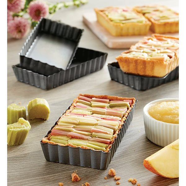 Set de 4 moules à tartelettes avec fonds amovibles Mathon - Mathon - 4