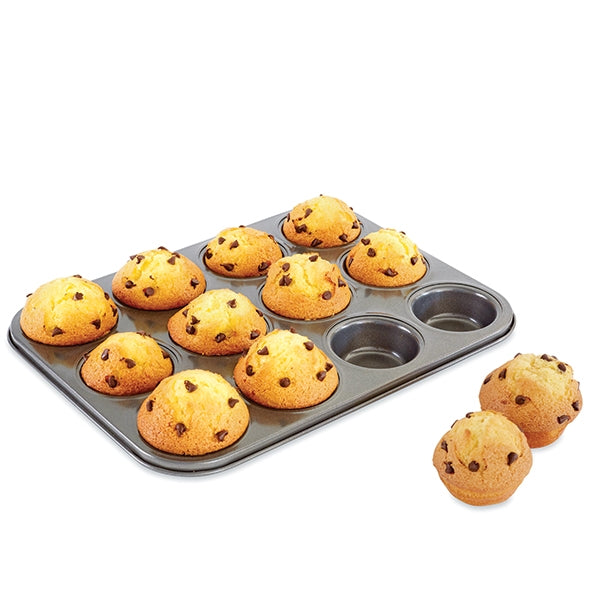 Plaque 12 muffins acier revêtement antiadhérent 35,5 cm Mathon - Mathon - 2
