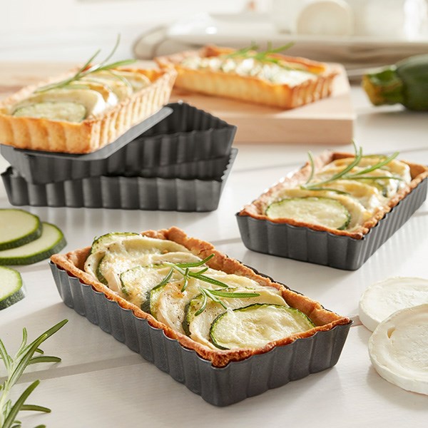 Lot de 8 moules à tartelettes à fond amovibles Mathon - Mathon - 3