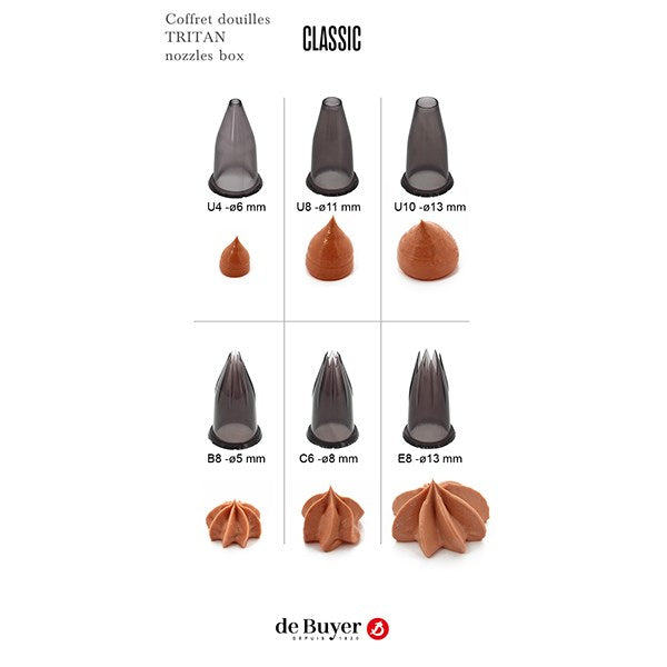 Coffret 6 douilles en Tritan Classique De Buyer - Mathon - 2