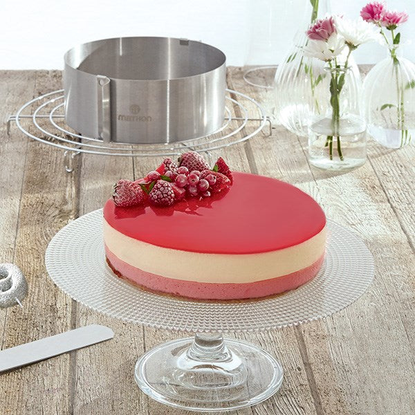Cercle à gâteau extensible en inox 15,5 à 30 cm Mathon - Mathon - 3