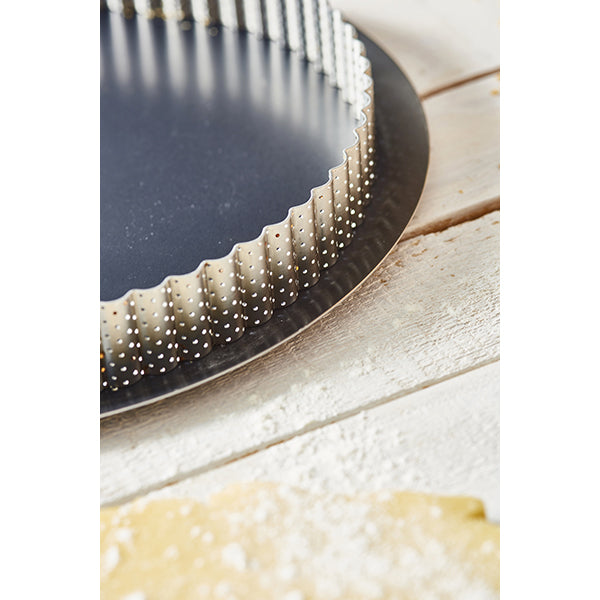 Cercle à tarte perforé cannelé acier inoxydable 20 cm De Buyer - Mathon - 3