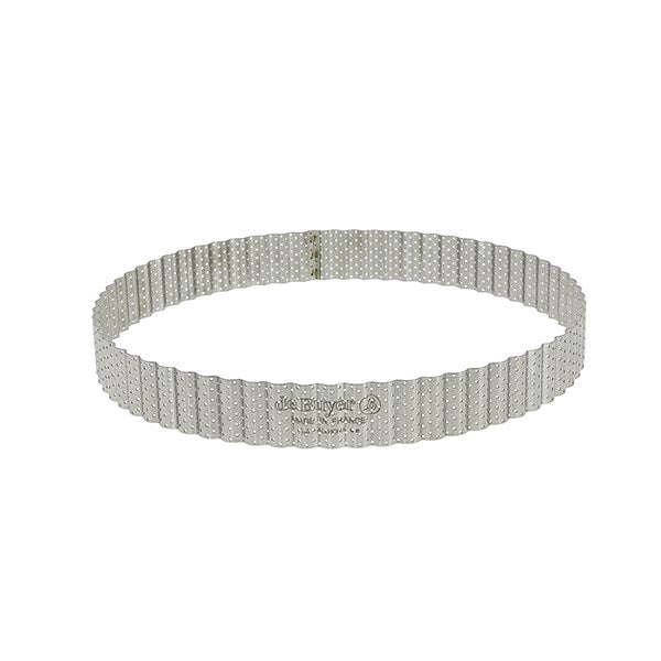 Cercle à tarte perforé cannelé acier inoxydable 24 cm De Buyer - Mathon - 1