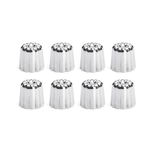Lot 8 moules à canelés en inox Ø 3,5 cm De Buyer - Mathon - 1