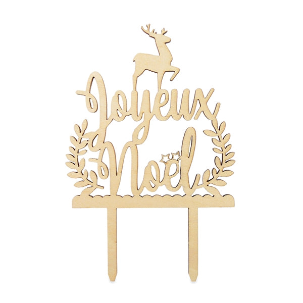 Décoration bois gâteaux Joyeux Noël Scrapcooking - Mathon - 1