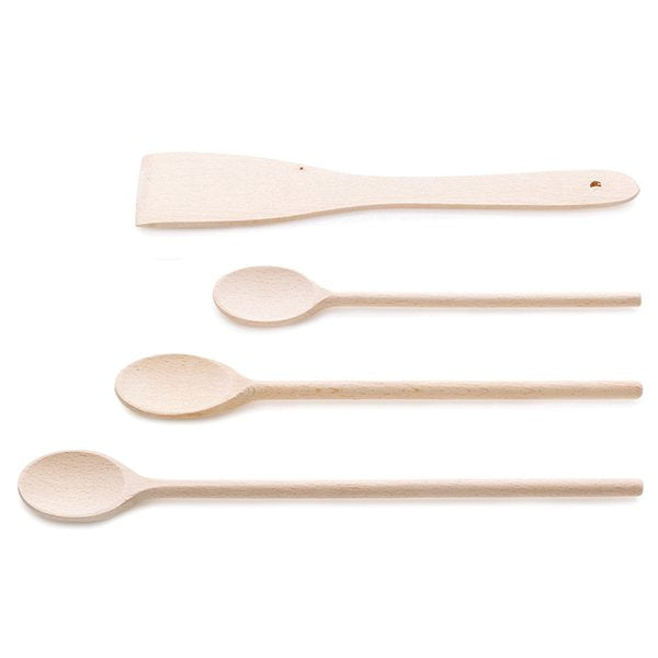 Set 3 cuillères et spatule en bois de hêtre Kela - Mathon