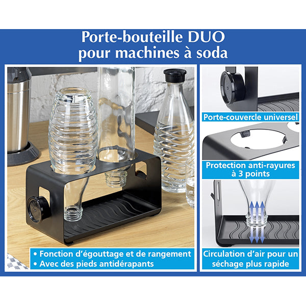 Porte-bouteille DUO noir pour machines à soda  Wenko by Maximex - Mathon - 5