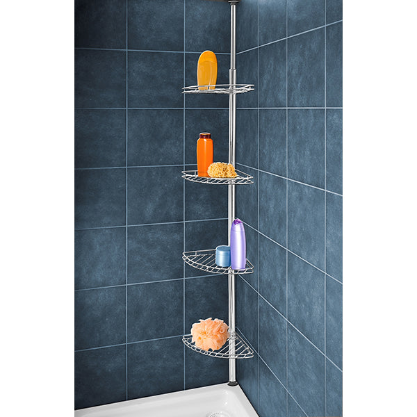 Étagère de douche télescopique acier inox 4 tablettes Wenko by Maximex - Mathon - 4