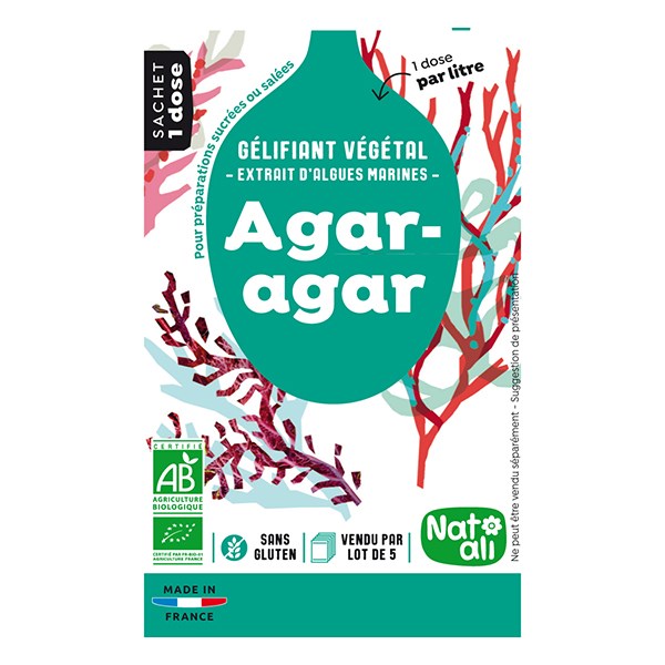 Agar-Agar 5 x 4g  bio Nat-ali - Mathon
