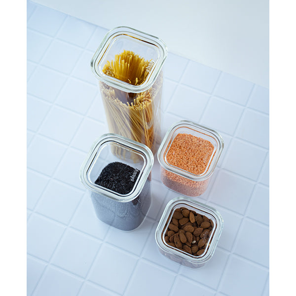 Boite carrée haute en verre 2200 ml Pebbly - Mathon - 2