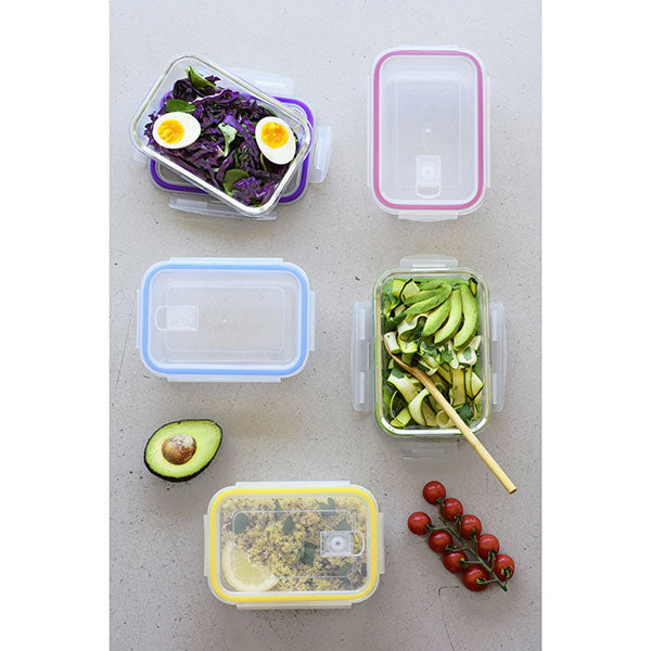 Set de 5 boîtes de conservation en verre borosilicate 850 ml  Pebbly - Mathon - 4