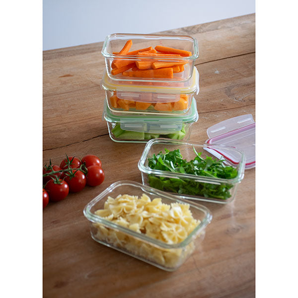 Set de 5 boîtes de conservation en verre borosilicate 850 ml  Pebbly - Mathon - 3