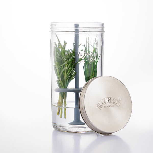 Set de préservation pour herbes en verre et silicone 1 L Kilner - Mathon - 5